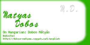 matyas dobos business card