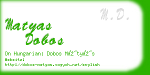 matyas dobos business card